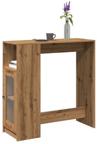 Tavolo Bar Con Rastrelliera Rovere 101x40x103,5 Cm Multistrato /