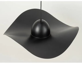 Lampadario a sospensione con filo KAPELLO 1xE27/60W/230V diametro 55 cm nero/rame