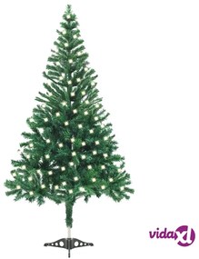 vidaXL Albero Natale Artificiale LED e Palline Bianco 240cm PVC