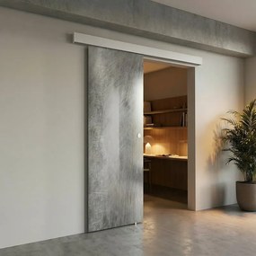 Porta scorrevole sinistra Graffi in vetro multicolore, L 88 x H 215 cm, con binario Meli