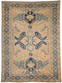 Kazak Tappeto 350x260 Beige (Pakistan) Annodato A Mano