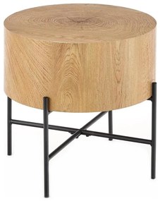 Tavolino BROOKLYN 45x45 cm nero/beige