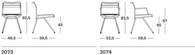 Zanotta sedia dan 2073-2074