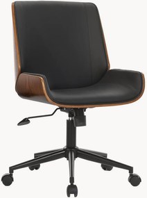 Sedia da ufficio in ecopelle Odda, regolabile in altezza
