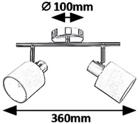 Rabalux 5010 - Faretto NATINA 2xE14/25W/230V
