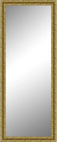 Specchio Camelia rettangolare in legno oro foglia 60 x 170 cm