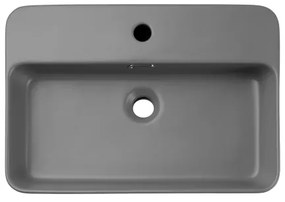 COMAD TRUST 2 MATT LIGHT GREY (E-6282) - Lavabo da appoggio TRUST 55x38 cm grigi