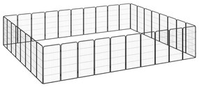 Box Cani 36 Pannelli Nero 50x100 Cm Acciaio Verniciato Polvere /