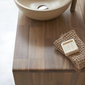 Tikamoon - Mobile per il bagno in legno di acacia 80 Lila