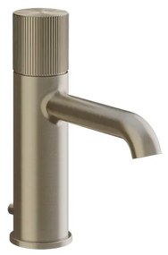 Miscelatore lavabo con scarico brushed brass rigato 70501 gessi