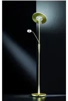 Piantana Led Con Luce Spot da Lettura Dimmerabile Quebec Ottone Trio Lighting