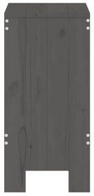 Sgabelli da bar 2pz grigi 40x36x75 cm in legno massello pino