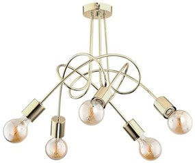 Lampadario a plafone TANGO 5xE27/60W/230V oro