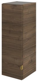 Pensile bagno Neo rovere noce in vetro SENSEA, 1 anta apertura da sinistra P 35 x L 30 x H 90 cm