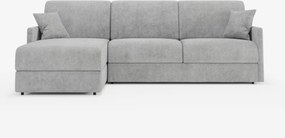 Tommy Divano Letto con penisola contenitore - design minimal e sfoderabile in tessuto smacchiabile simil cotone T33