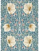 Morris & Co Carta da parati Pimpernel - Woad/ Coral