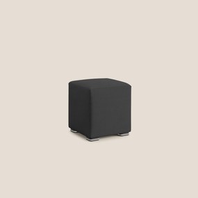 Cube pouf in tessuto morbido impermeabile T02 nero