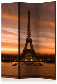 Paravento Torre Eiffel all'alba - paesaggio del sole nascente a Parigi
