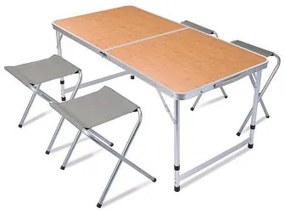 Tavolo con 4 sedie Redcliffs Alluminio