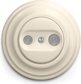 Kliklap - Presa TV+Radio passante in stile retrò con cornice, beige