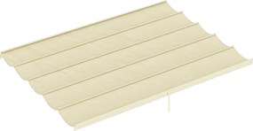 Tetto di Ricambio per Pergola Gazebo da Giardino 300x400 cm in Poliestere Crema...