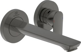 Rubinetto per lavabo a canna media getto laminare cristallino Concept Air grigio spazzolato satinato IDEAL STANDARD