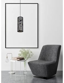 Lampadario a sospensione con filo AVALO 1xE27/60W/230V grigio/nero