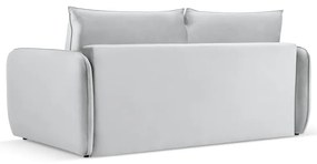 Divano letto in velluto grigio chiaro 194 cm Vienna - Cosmopolitan Design