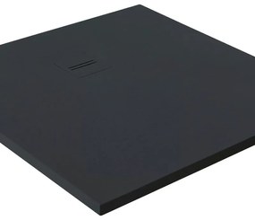 Piatto doccia MOLDCOM COMPOSITES in resina Cosmos Stone L 100 x L 100 x H 3 cm nero opaco