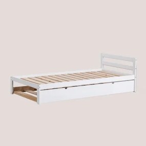 Letto in legno per materasso 90 cm Cooper Kids Bianco Legno & Letto - Sklum