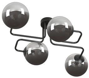 Lampadario da Soffitto BRENDI 4 in acciaio e vetro 4xE14 Colore delle Sfere Grafite