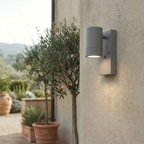 Applique GU10 con Sensore Crepuscolare E27 IP65 per esterno - Grigia