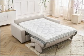 Divano color crema allungabile con rivestimento in velluto a coste 195 cm Monaco – Bobochic Paris