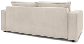 Divano letto in velluto a coste beige 245 cm Nihad - Bobochic Paris