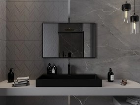 Mexen Loft specchio da bagno rettangolare 90 x 60 cm, cornice nera - 9852-090-060-000-70