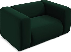 Poltrona verde scuro con rivestimento in velluto Ekahi – Makamii