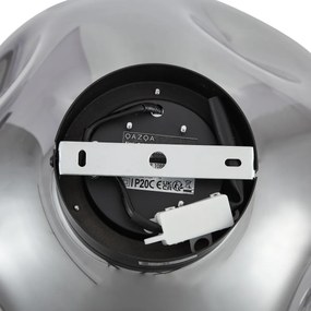 Plafoniera di design nera con vetro fumé - Gemma