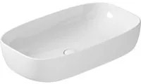 Lavabo da appoggio ovale cm 64x38 serie Dream di Ceramica Galassia Bianco Lucido