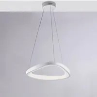 Sospensione Moderna Triangolare Anna Led Integrato In Alluminio Bianco