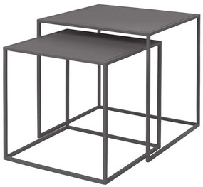 Set di 2 tavolini in metallo grigio 40x40 cm Fera - Blomus