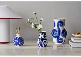 Vaso in gres blu dipinto a mano Tulle - Kähler Design