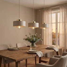Brilagi - Lampadario a cavo SPRING 3xE27/60W/230V beige/oro