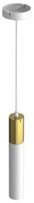 Lampadario a sospensione con filo CASSA 1xGU10/8W/230V bianco/oro
