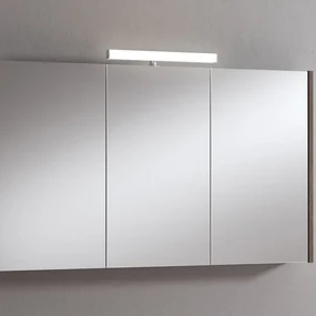Pensile con luce Akira rovere scuro L 120 x H 70 x P 15.5 cm