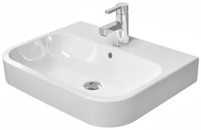 Lavabo 60x46 da Appoggio Monoforo con troppopieno Bianco Happy D2 2315600000 Duravit