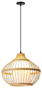 Immax 08256L - Lampadario a sospensione con filo PINCHOS 1xE27/40W/230V diametro 40 cm bambù