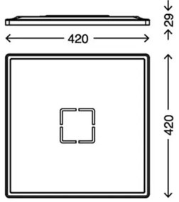 Briloner 3393-015 - Plafoniera LED FREE LED/22W/230V 42x42 cm