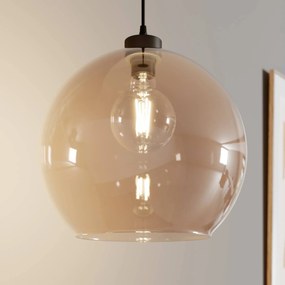 Lampada a sospensione in vetro Cubus TK Lighting, dimmerabile, Crema / Ambra, Soggiorno / Sala da pranzo, Vetro, Moderno, Lampada a sospensione