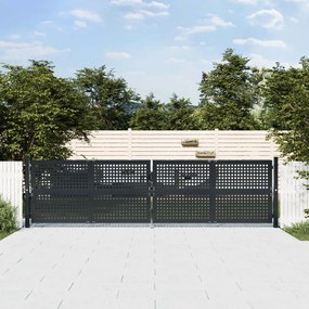 Cancello Giardino Antracite 400x125 Cm İn Acciaio /