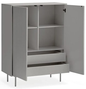 Cassettiera alta grigia 97x130 cm Sierra - Teulat